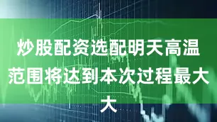 炒股配资选配明天高温范围将达到本次过程最大
