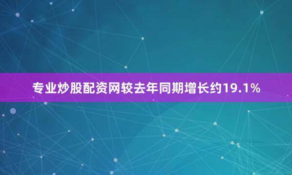 专业炒股配资网较去年同期增长约19.1%